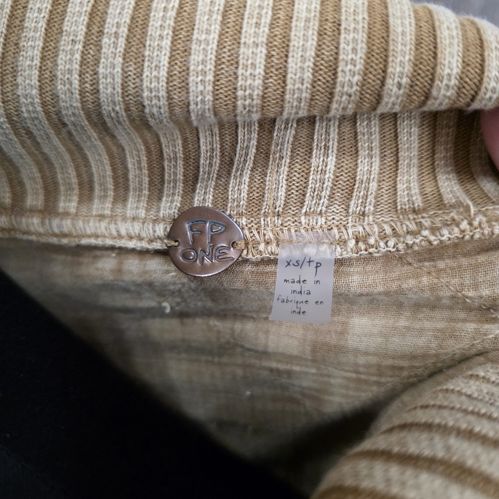 Free People Beige Quilted Pullover - Picture 3 of 4